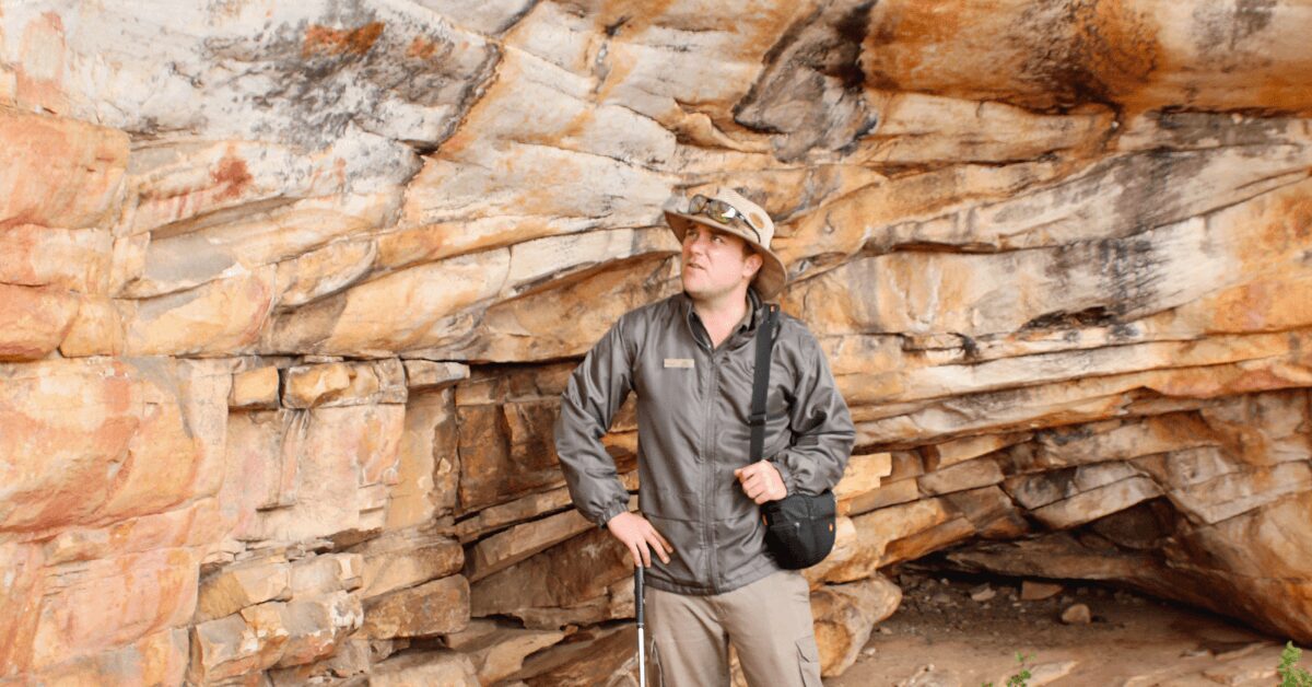 Nature Guide on a Rock Art Tour