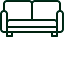 Sleeper Couch in lounge